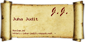 Juha Judit névjegykártya